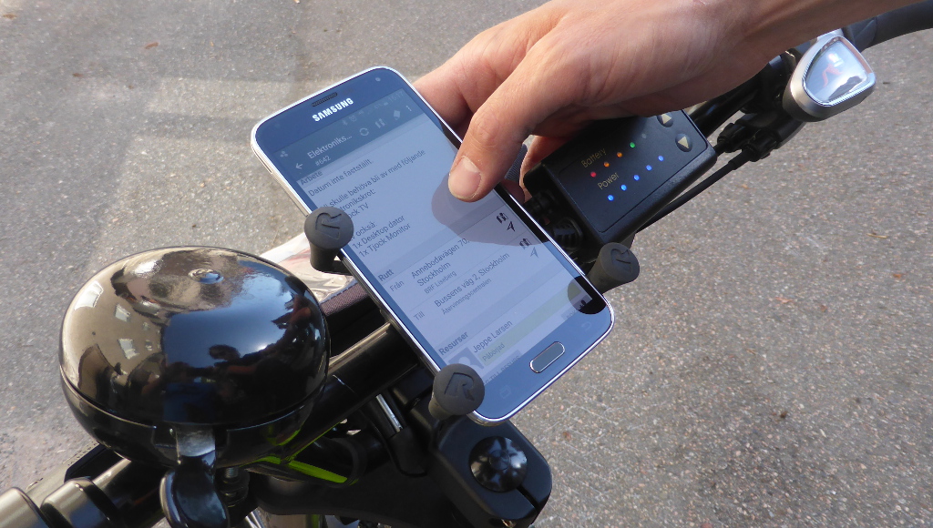 Telefon På Cykelstyret